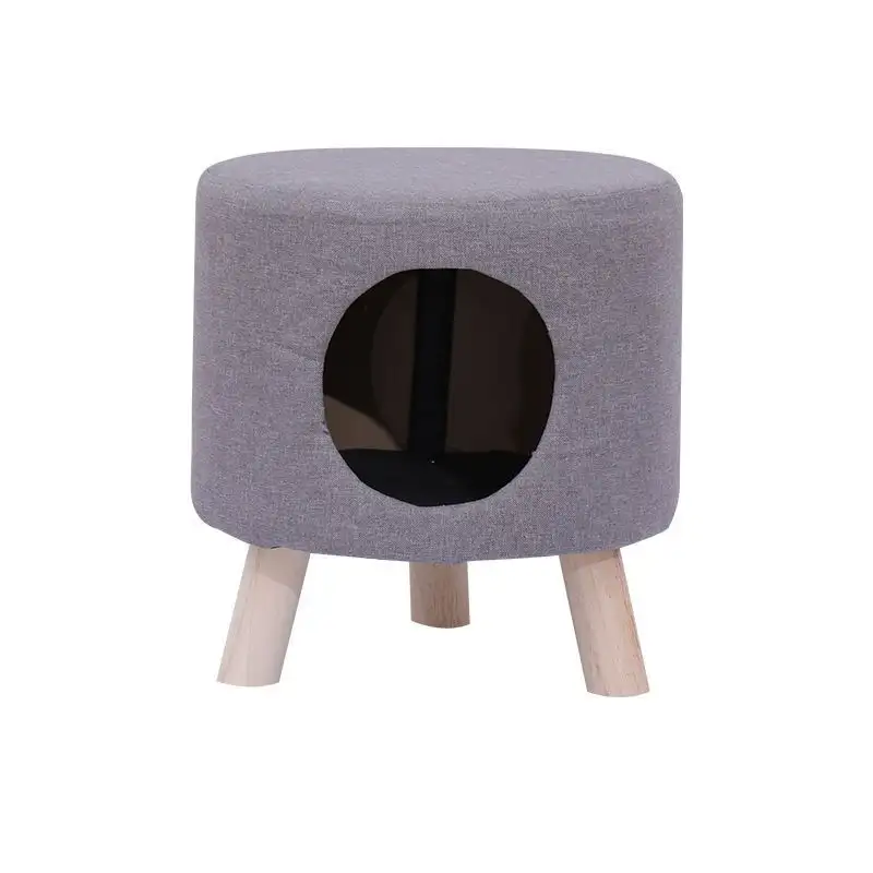 wooden-stool-cat-bed-grey-917-914-7- (3)